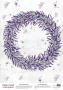 Деко веллум (лист кальки с рисунком) Лавандовый веночек, А3 (29,7см х 42см)