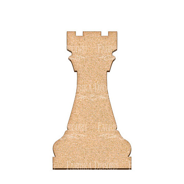 Art board Rook chess piece 10,5х20 cm