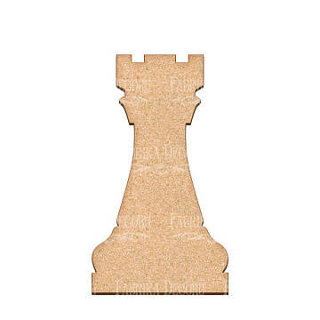  Art board Rook chess piece 10,5х20 cm