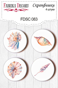 Set mit 4 Flair-Buttons für Scrapbooking #083