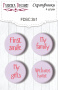 Set mit 4 Flair-Knöpfen zum Scrapbooking "Shabby Baby Girl Redesign" EN #351