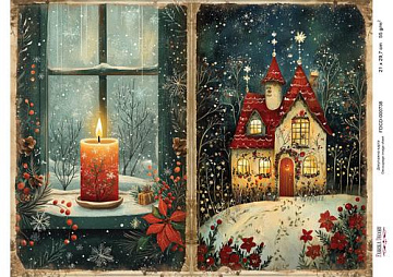 Decoupage card «Christmas Tale» #000738, 21cm x 29,7cm
