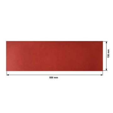 Piece of PU leather Red, size 50cm x 15cm - 2