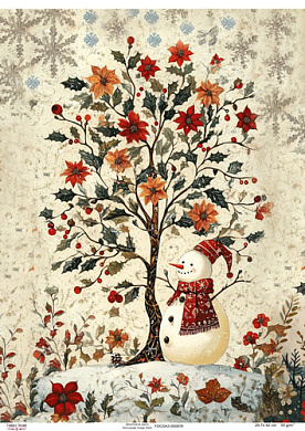 Decoupage Card "Christmas Reindeer", #0878, 29.7x42cm