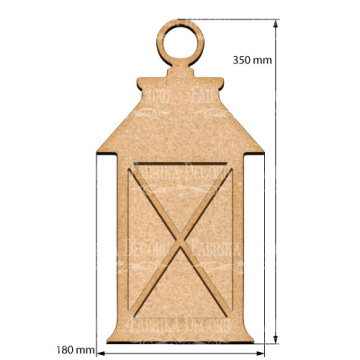  Art board Decorative lantern 18х35 cm - 2