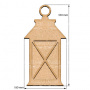  Art board Decorative lantern 18х35 cm - 0