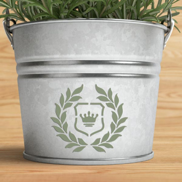 Stencil for decoration XL size (30*30cm), Crest with crown #061 - 2