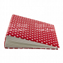 Blankoalbum mit weicher Stoffhülle Erbsen in Rot 20cm x 20cm