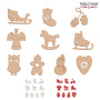 Set of Christmas tree ornaments "Winter Attributes", 10pcs