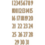 Arabische Ziffern Modern, Satz mdf-Ornamente zum Dekorieren #176