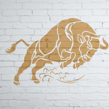 Stencil for crafts 15x20cm "Symbol of the year 2021" #331 - 2 Stencil for crafts 15x20cm "Symbol of the year 2021" #331 - 2