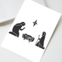 Stencil reusable, 15x20cm "The birth of Jesus 5", #465 - 0