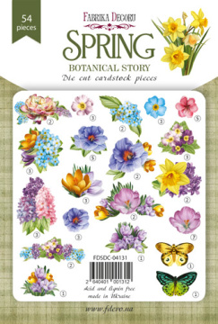 Set of die cuts Spring botanical story, 54 pcs - 2 Set of die cuts Spring botanical story, 54 pcs - 2
