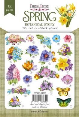 набор высечек, коллекция spring botanical story, 54 шт - 2