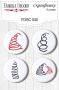 Set of 4pcs flair buttons for scrabooking #040