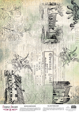 Deco Pergament farbiges Blatt Vintage Countryside, A3 (11,7" х 16,5")