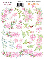 набор наклеек (стикеров) 24 шт funny fox girl  #187