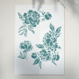 Stencil reusable, 15x20cm Peony passion, #418 - 1