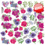 Double-sided scrapbooking paper set Mind Flowers 12"x12" 10 sheets - 11