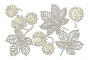 Spanplatten-Set Botanisches Herbsttagebuch Nr. 735