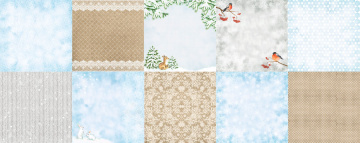 Double-sided scrapbooking paper set Smile of winter 12"x12", 10 sheets - 2 Double-sided scrapbooking paper set Smile of winter 12"x12", 10 sheets - 2