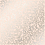 лист односторонней бумаги с серебряным тиснением, дизайн silver butterflies beige, 30,5см х 30,5см