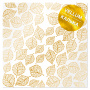 Pergamentblatt mit Goldfolie, Muster Golden Leaves 29.7cm x 30.5cm