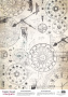 Деко веллум (лист кальки с рисунком) Vintage Astronomy, А3 (29,7см х 42см)