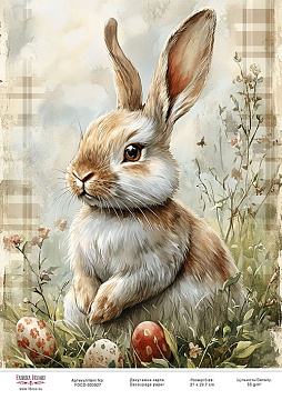 Decoupage card «Easter Bunny-06» #000927, 21cm x 29,7cm