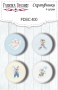 Set mit 4 Flair-Buttons zum Scrapbooking My little mousy boy #400