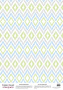 Deco vellum colored sheet Boho rhombuses in light green, A3 (11,7" х 16,5")