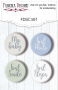 Set of 4pcs flair buttons for scrabooking Boho Baby Boy #591