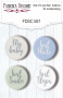 Set mit 4 Flair-Buttons zum Scrapbooking Boho Baby Boy #591