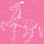 Schablone für Dekoration XL-Größe (30*30cm), Pferd #044