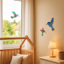 Art Stained Glass Kit "Hummingbirds in Flowers", for painting by numbers - 1