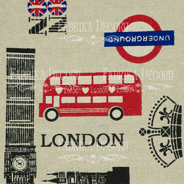 Fabric cut piece 35X75 London  