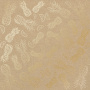 Sheet of single-sided paper with gold foil embossing, pattern Golden Pineapple Kraft, 12"x12"
