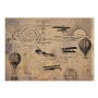 Zestaw jednostronnego kraftowego papieru do scrapbookingu Mechanics and steampunk 42x29,7 cm, 10 arkuszy 