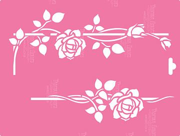 Stencil for decoration XL size (30*21cm), Climbing rose #017