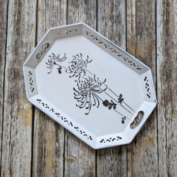 Stencil for decoration XL size (30*30cm), Openwork chrysanthemum #026 - 2