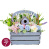 floral interior composition for the holiday "happy easter!", 350 x 300 x 320 mm