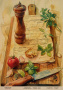 Kraftowy papier do decoupage, 21x29,7cm, “Śniadanie na stole”, #0020