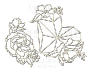 мегачипборд сердце в цветах 30x30 см #008  - 2 мегачипборд сердце в цветах 30x30 см #008  - 2