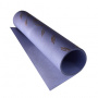 Piece of PU leather for bookbinding with gold pattern Golden Feather Lavender, 50cm x 25cm