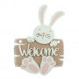 Wooden DIY coloring set, pendant plate "Welcome", #007 - 1