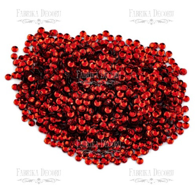 Sequins Round rosettes mini, red metallic, #511 - 2 Sequins Round rosettes mini, red metallic, #511 - 2