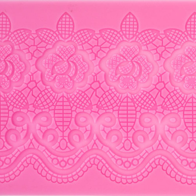 силиконовый коврик, цветочный бордюр #09 - 2