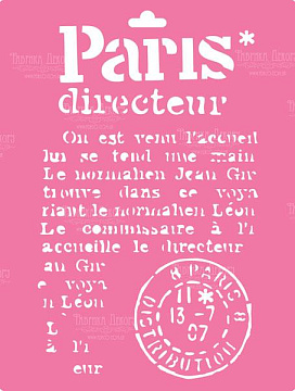 Stencil for decoration XL size (30*21cm), Paris #086