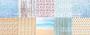 Double-sided scrapbooking paper set  Sea Breeze 8"x8", 10 sheets - 0