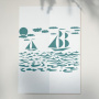 Stencil reusable, 15x20cm "Yachts at sea", #374 - 0